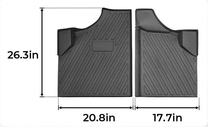 Photo of TPE Floor Mats for Can-Am Defender 2016-2024 by Kemimoto - Premium for UTVs / Side by Sides
