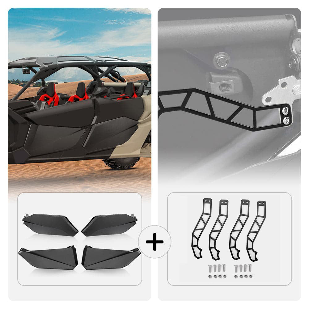 Photo of Lower Doors Panels Kit & Door Handle For Can-Am Maverick X3 MAX by Kemimoto - Premium for UTVs / Side by Sides
