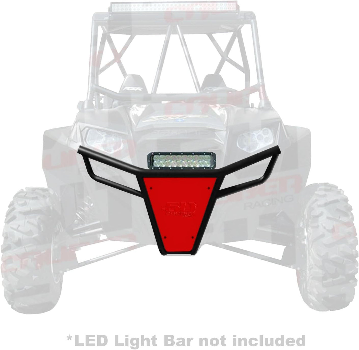 50 Caliber Racing Polaris RZR Front Bumper - 1.5" Steel Tubing + Powdercoat Finish (570, 800, S, XP 900)
