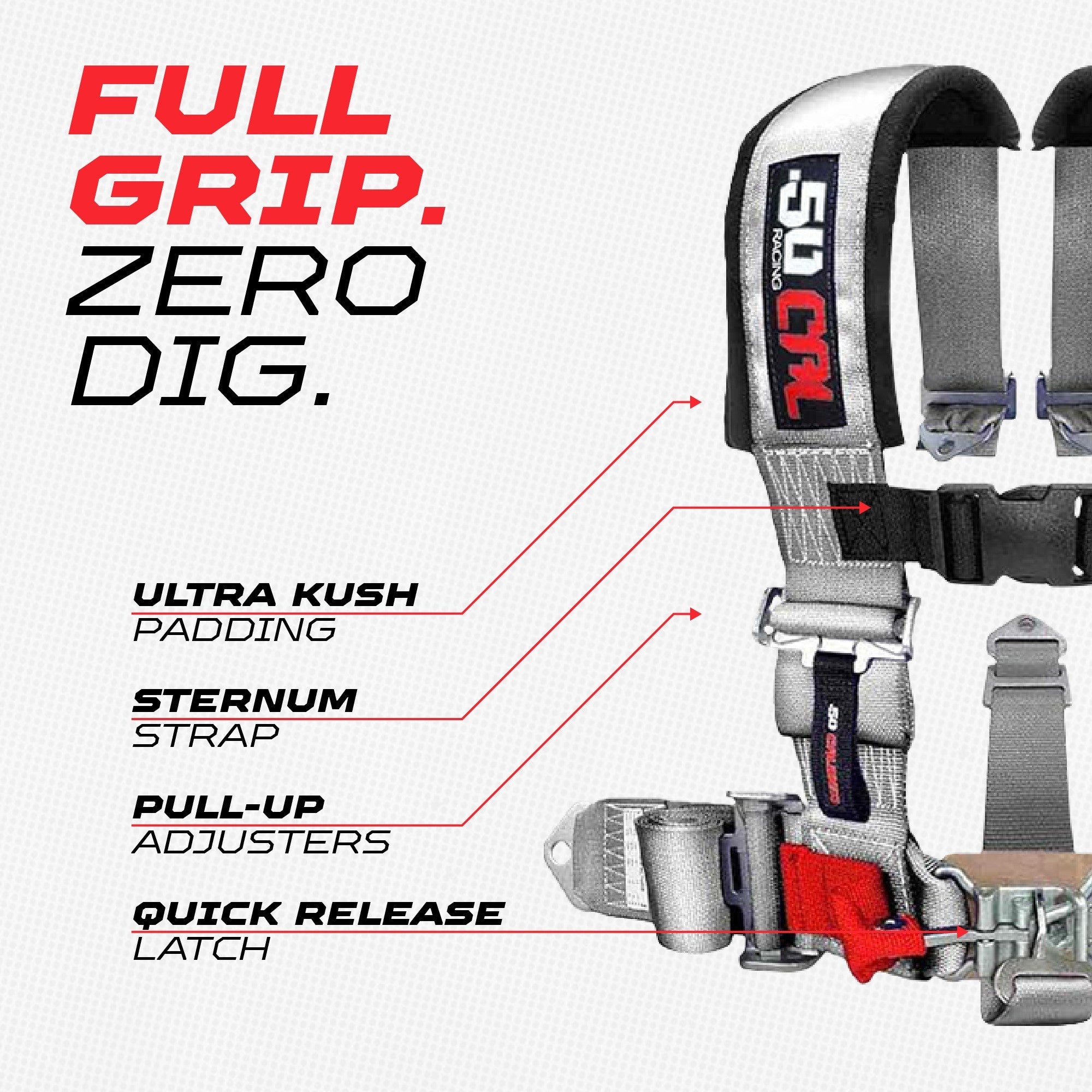 2" 5 point Harness 50 Caliber Racing Harness