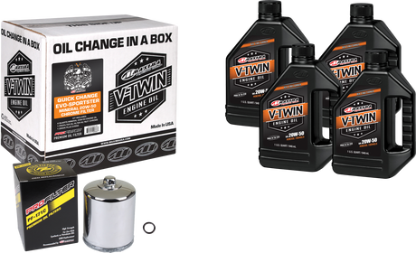 Photo of V-TWIN QUICK CHANGE KIT EVO MINERAL CHROME FILER by MAXIMA - Premium Tools for UTVs / Side by Sides