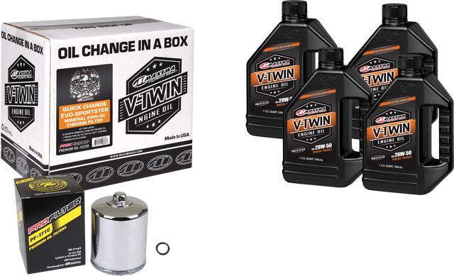 Photo of V-TWIN QUICK CHANGE KIT EVO MINERAL CHROME FILER by MAXIMA - Premium Tools for UTVs / Side by Sides