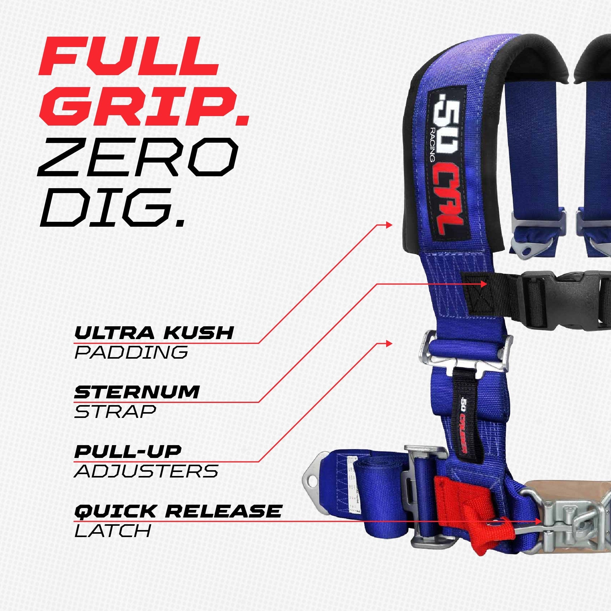 3" 5 point Harness 50 Caliber Racing Harness