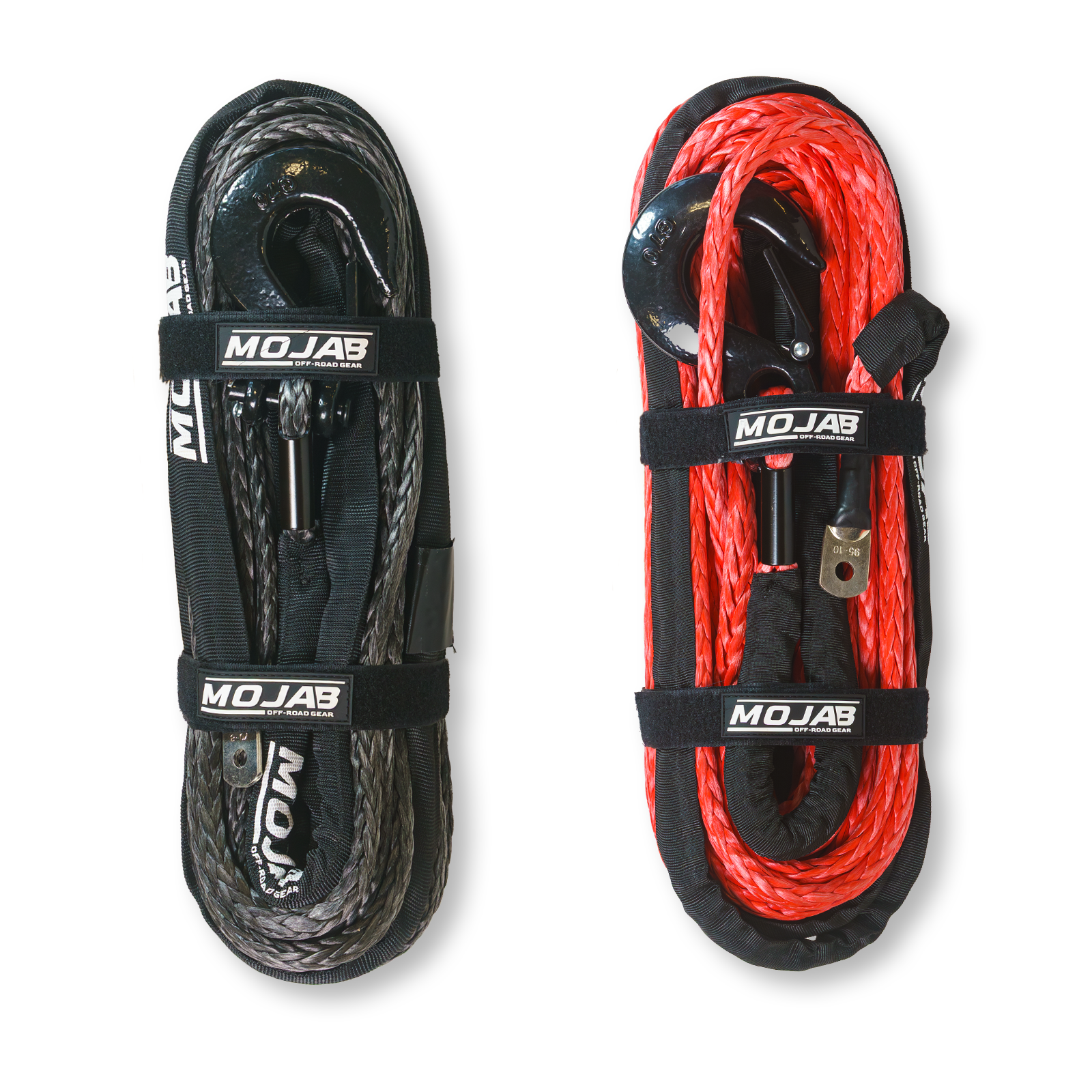 Photo of 3/8'' x 85' Synthetic Winch Rope with Removeable forged winch hook by MOJAB OFFROAD - Premium for UTVs / Side by Sides