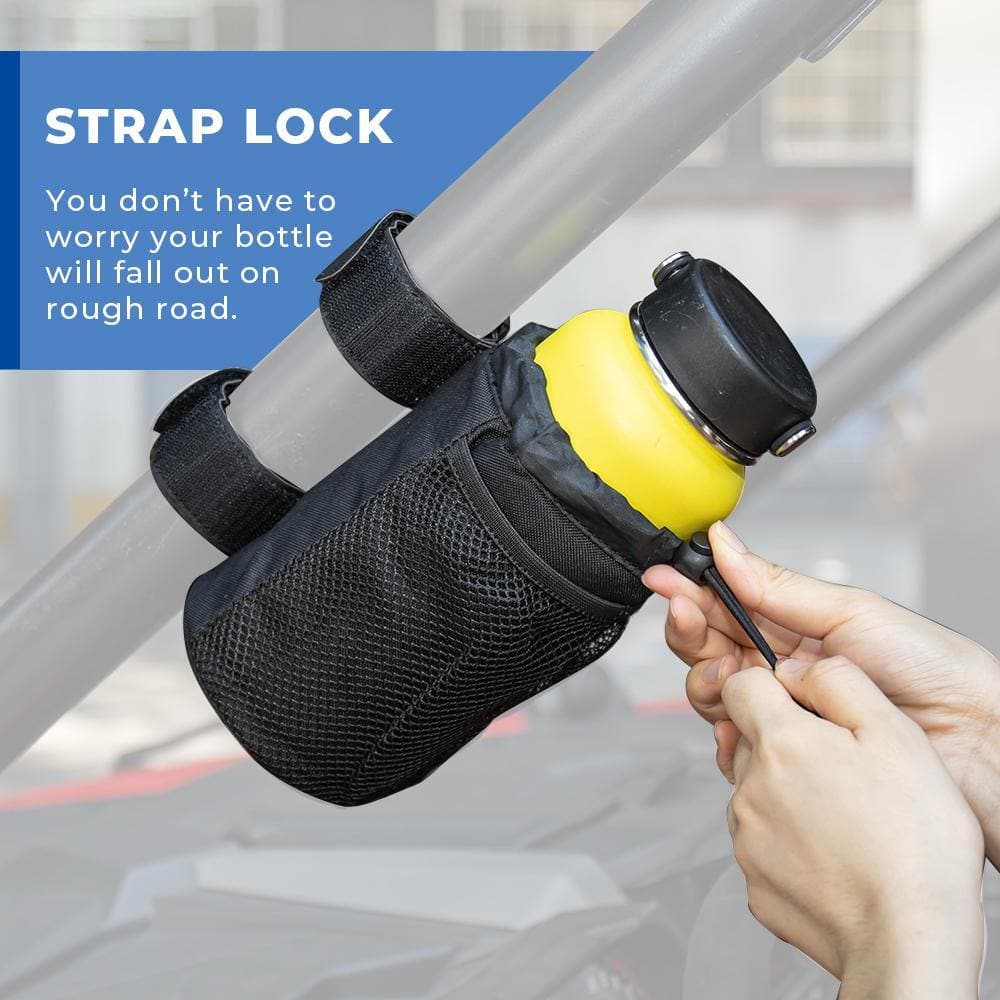 Photo of Universal 2 pcs Cup Holder for 1.5"-2" Roll Cage by Kemimoto - Premium for UTVs / Side by Sides