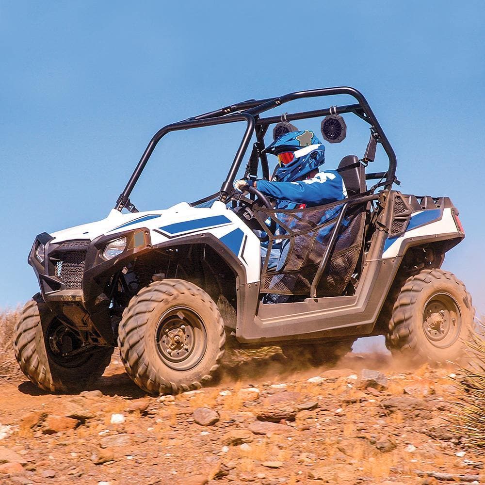 Photo of Universal 6.5" Speaker Cage Swivel Pods with 1.75 to 2" Mounting Clamps by Kemimoto - Premium for UTVs / Side by Sides