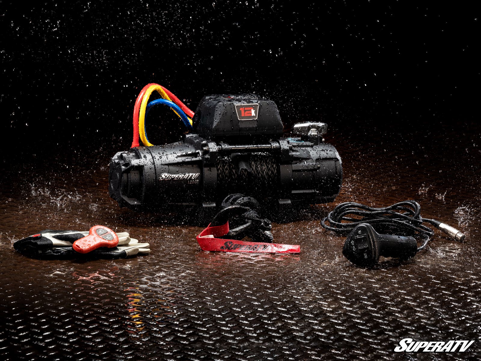 Photo of SuperATV 12,000 lb. Winch (with Wireless Remote & Synthetic Rope) by SuperATV - Premium Winches & Winch Mounts for UTVs / Side by Sides