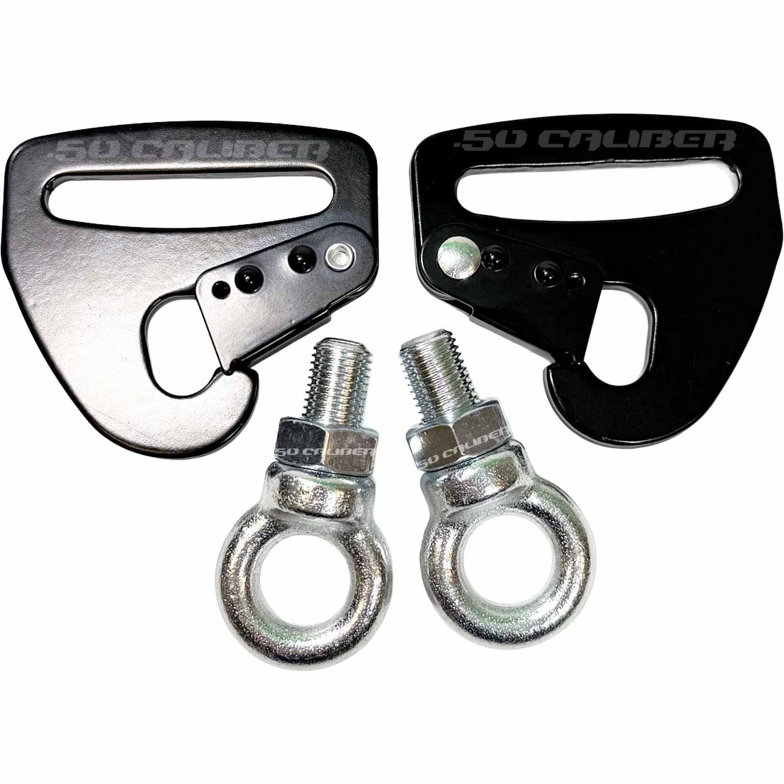50 Caliber Racing Quick Release Harness Mount - Eyebolt Kit for 4, 5 & 6-Point Harnesses | Cage or Chassis Mount