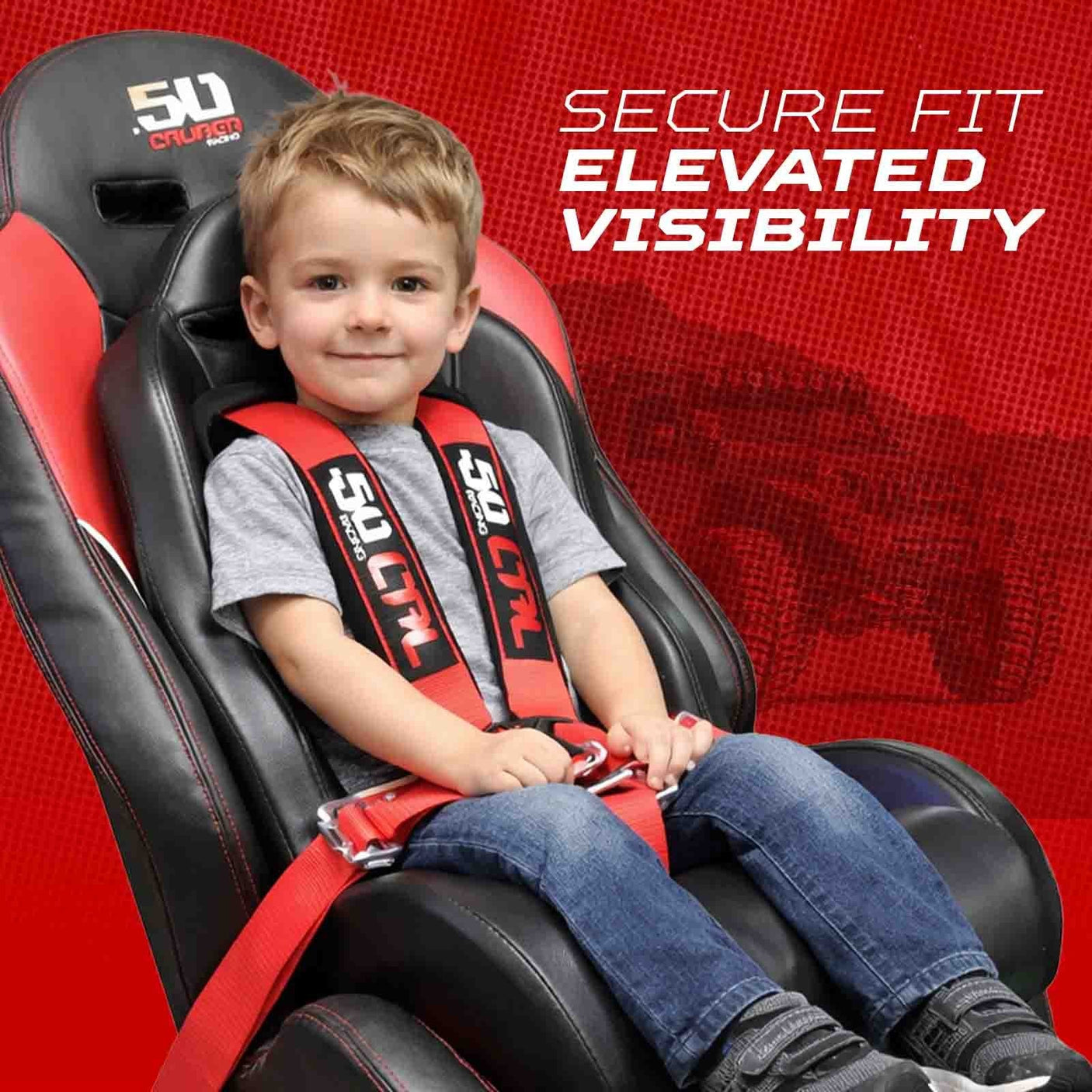 50 Caliber Racing Off-Road Child Mini Bucket Booster Seat