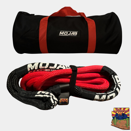 Photo of 1” x 30' Kinetic rope with storage bag (Lifetime Warranty) by MOJAB OFFROAD - Premium for UTVs / Side by Sides