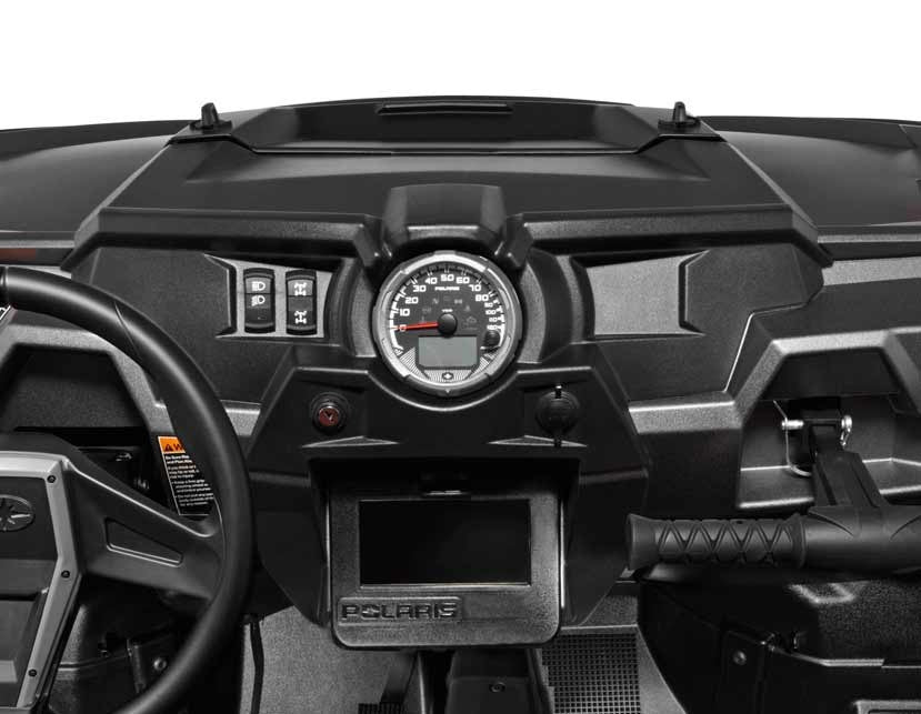 XP1000 3-Piece Billet Aluminum Dash Panel with Switches - Silver