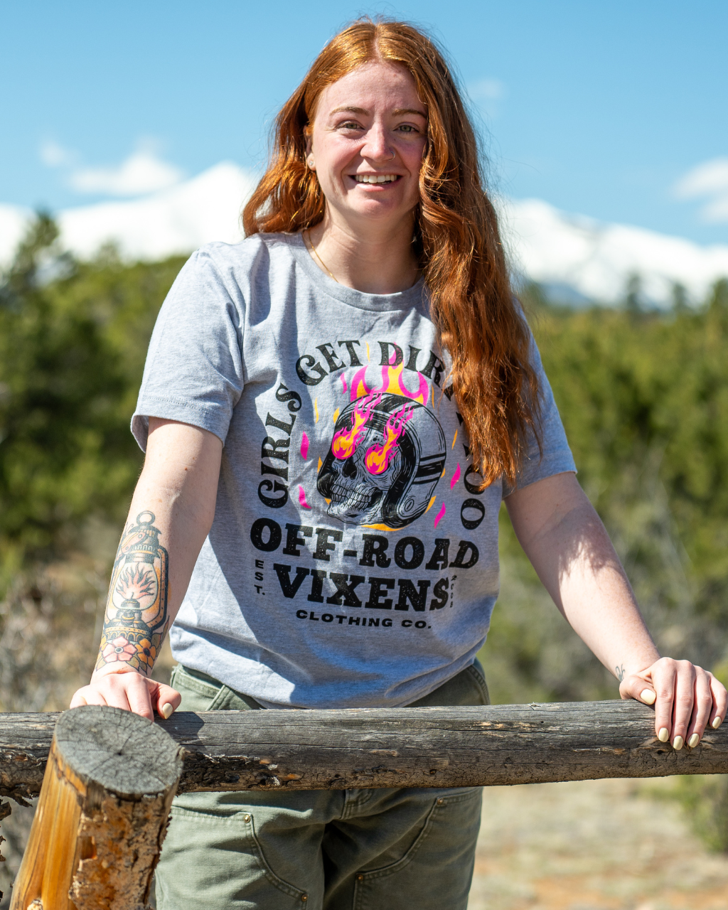 Photo of Moto Head Unisex Tee by OFF-ROAD VIXENS CLOTHING CO. - Premium Apparel & Accessories for UTVs / Side by Sides