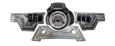 XP1000 3-Piece Billet Aluminum Dash Panel with Switches - Silver