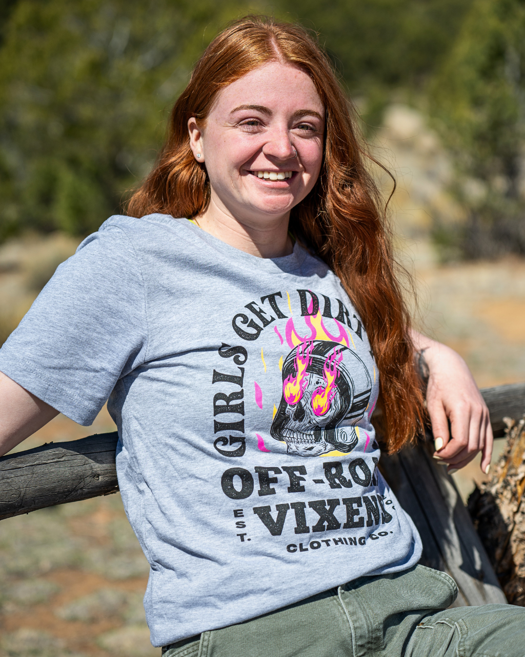 Photo of Moto Head Unisex Tee by OFF-ROAD VIXENS CLOTHING CO. - Premium Apparel & Accessories for UTVs / Side by Sides