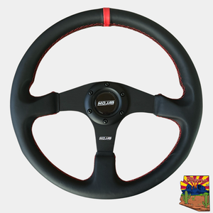 13.5'' MOJAB Flat Steering Wheel Leather/Suede