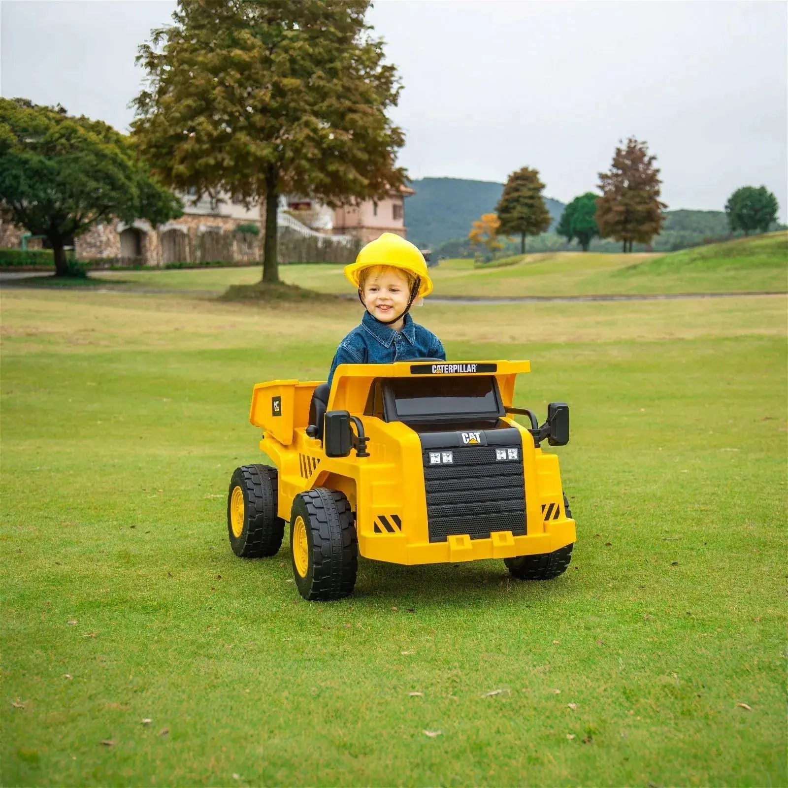 Photo of 12V CAT Electric Dump Truck 1 Seater Ride-On by Freddo Toys - Premium Electric Kids Cars for UTVs / Side by Sides