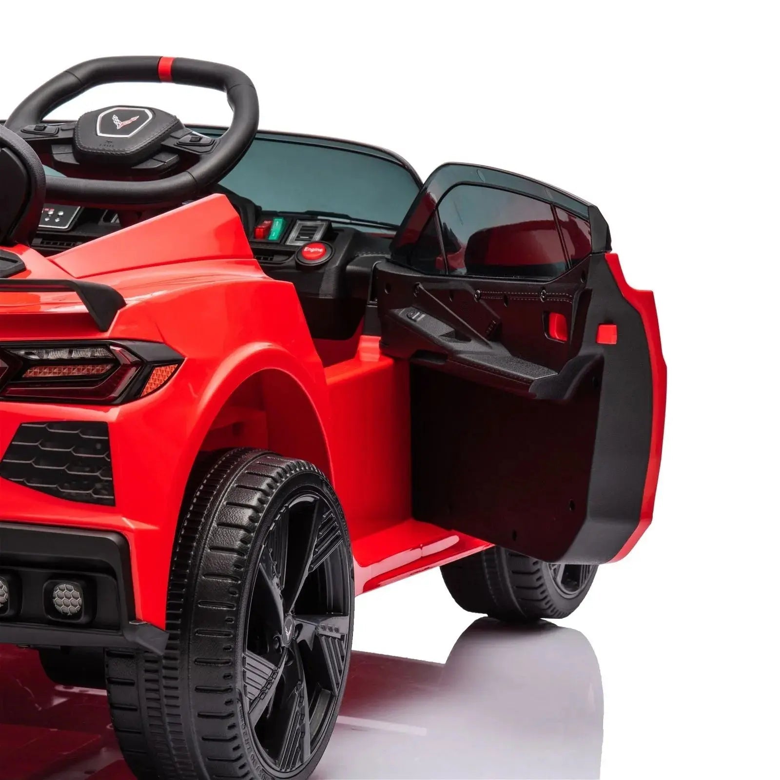 Photo of 12V Chevrolet Corvette C8 Stingray 1-Seater Kids Ride-On Car by Freddo Toys - Premium Ride On Cars for UTVs / Side by Sides