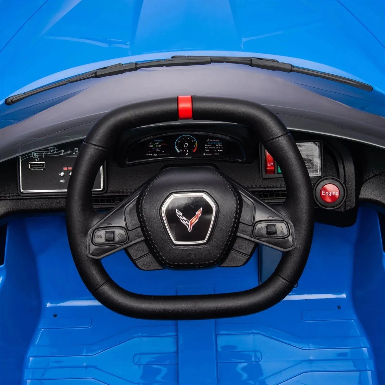 Photo of 12V Chevrolet Corvette C8 Stingray 1-Seater Kids Ride-On Car by Freddo Toys - Premium Ride On Cars for UTVs / Side by Sides