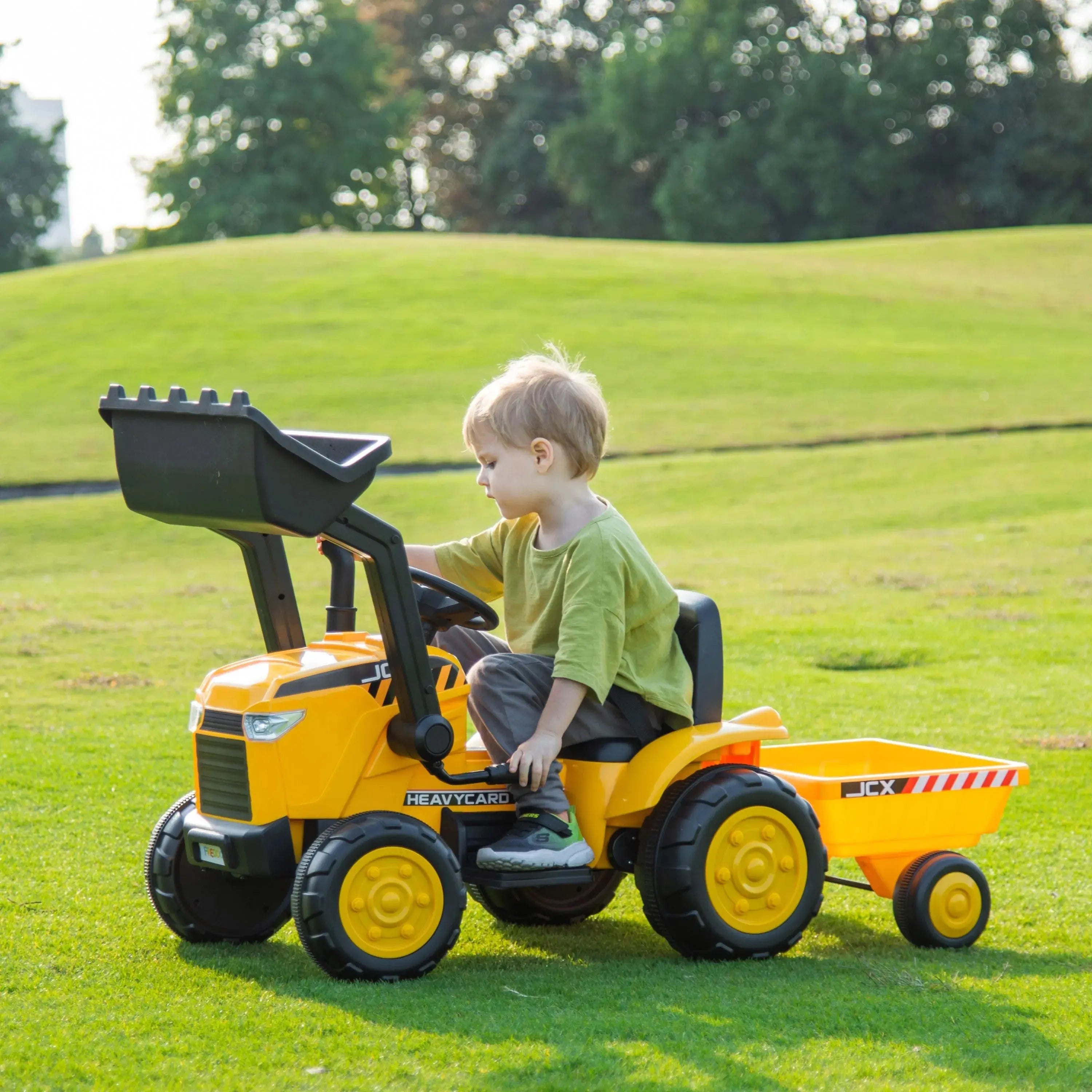 Photo of 12V Freddo Excavator 1 Seater Ride-on by Freddo Toys - Premium Electric Kids Cars for UTVs / Side by Sides