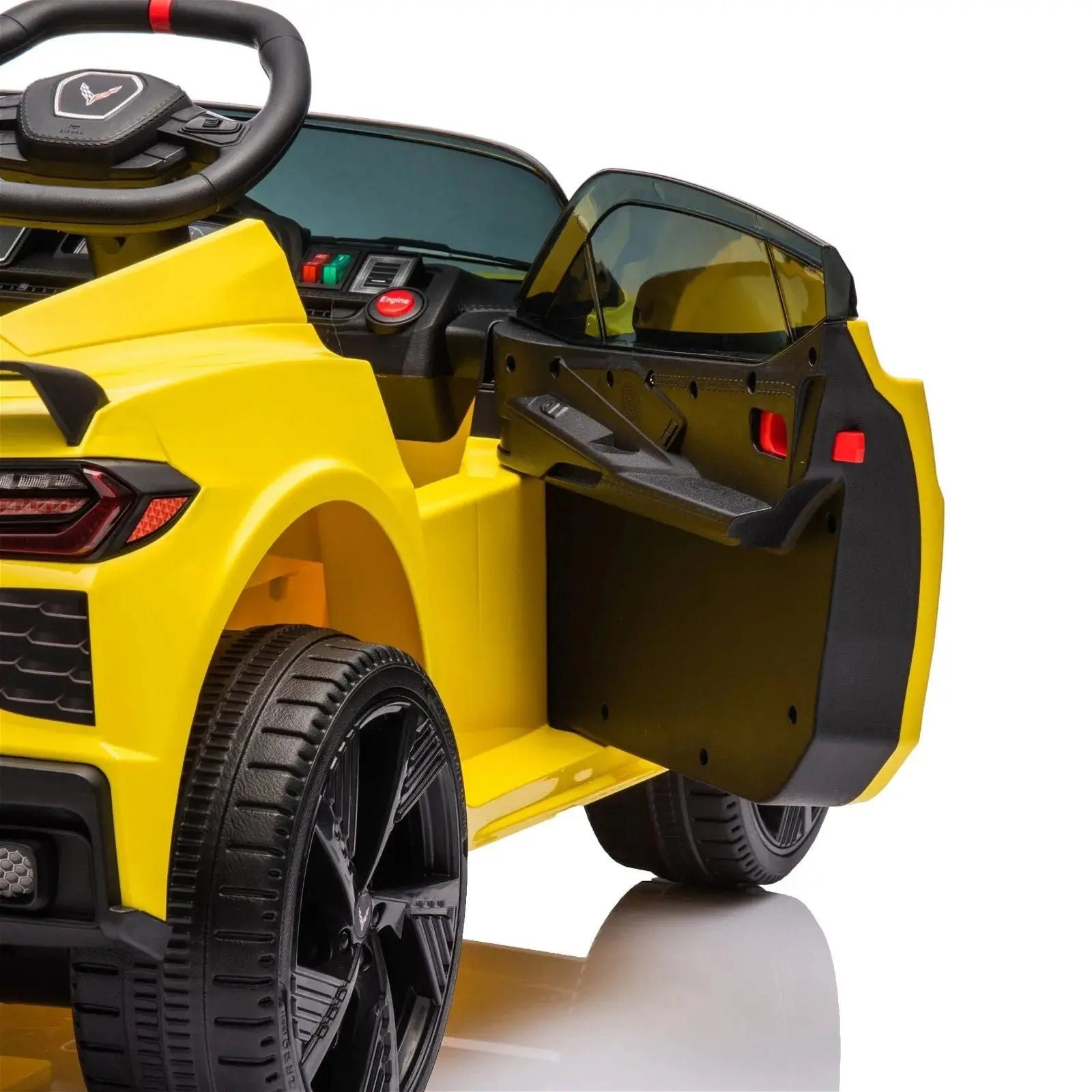 Photo of 12V Chevrolet Corvette C8 Stingray 1-Seater Kids Ride-On Car by Freddo Toys - Premium Ride On Cars for UTVs / Side by Sides