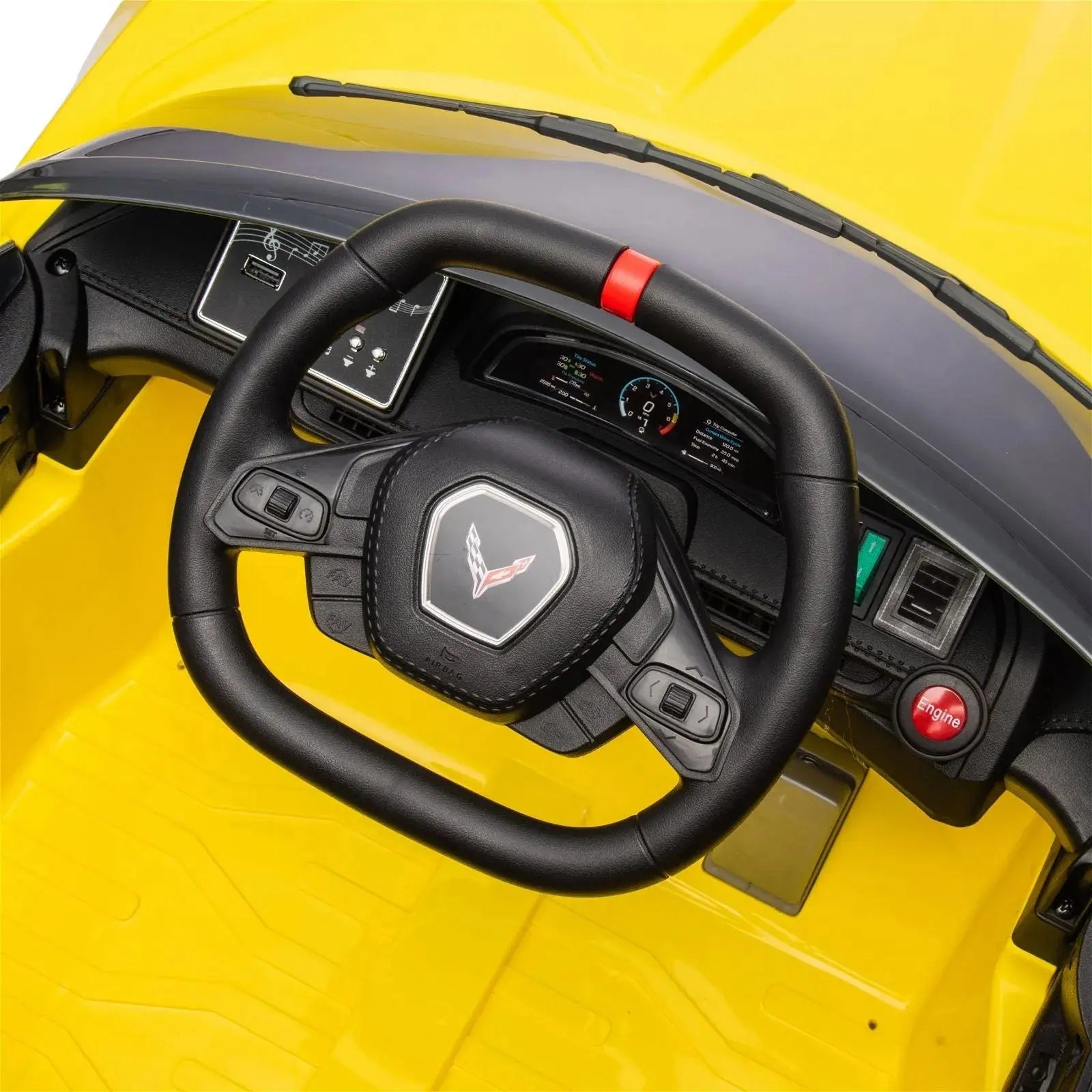 Photo of 12V Chevrolet Corvette C8 Stingray 1-Seater Kids Ride-On Car by Freddo Toys - Premium Ride On Cars for UTVs / Side by Sides