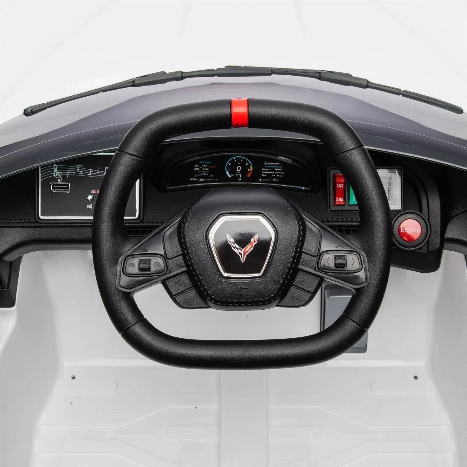 Photo of 12V Chevrolet Corvette C8 Stingray 1-Seater Kids Ride-On Car by Freddo Toys - Premium Ride On Cars for UTVs / Side by Sides