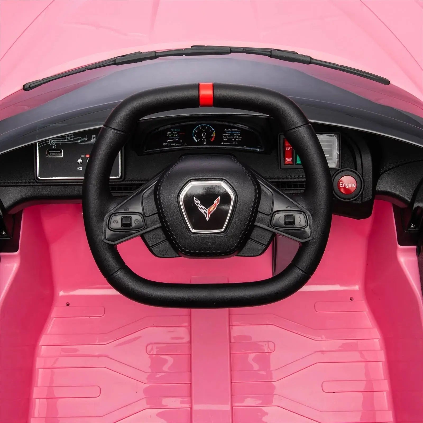 Photo of 12V Chevrolet Corvette C8 Stingray 1-Seater Kids Ride-On Car by Freddo Toys - Premium Ride On Cars for UTVs / Side by Sides