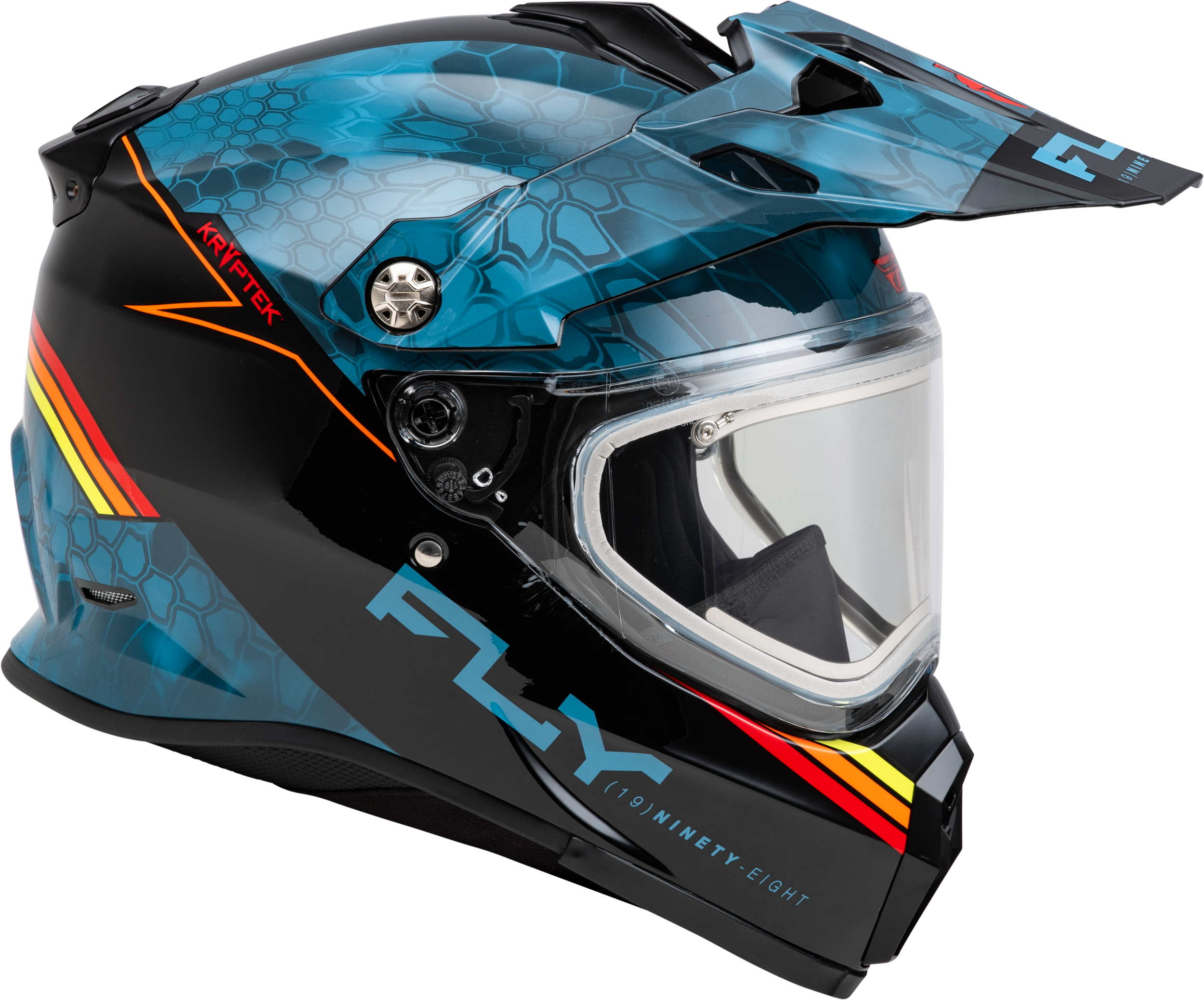 Photo of TREKKER CW CONCEAL HELMET ELEC SHLD SLATE/BLACK/RED SM by FLY RACING - Premium Helmets for UTVs / Side by Sides