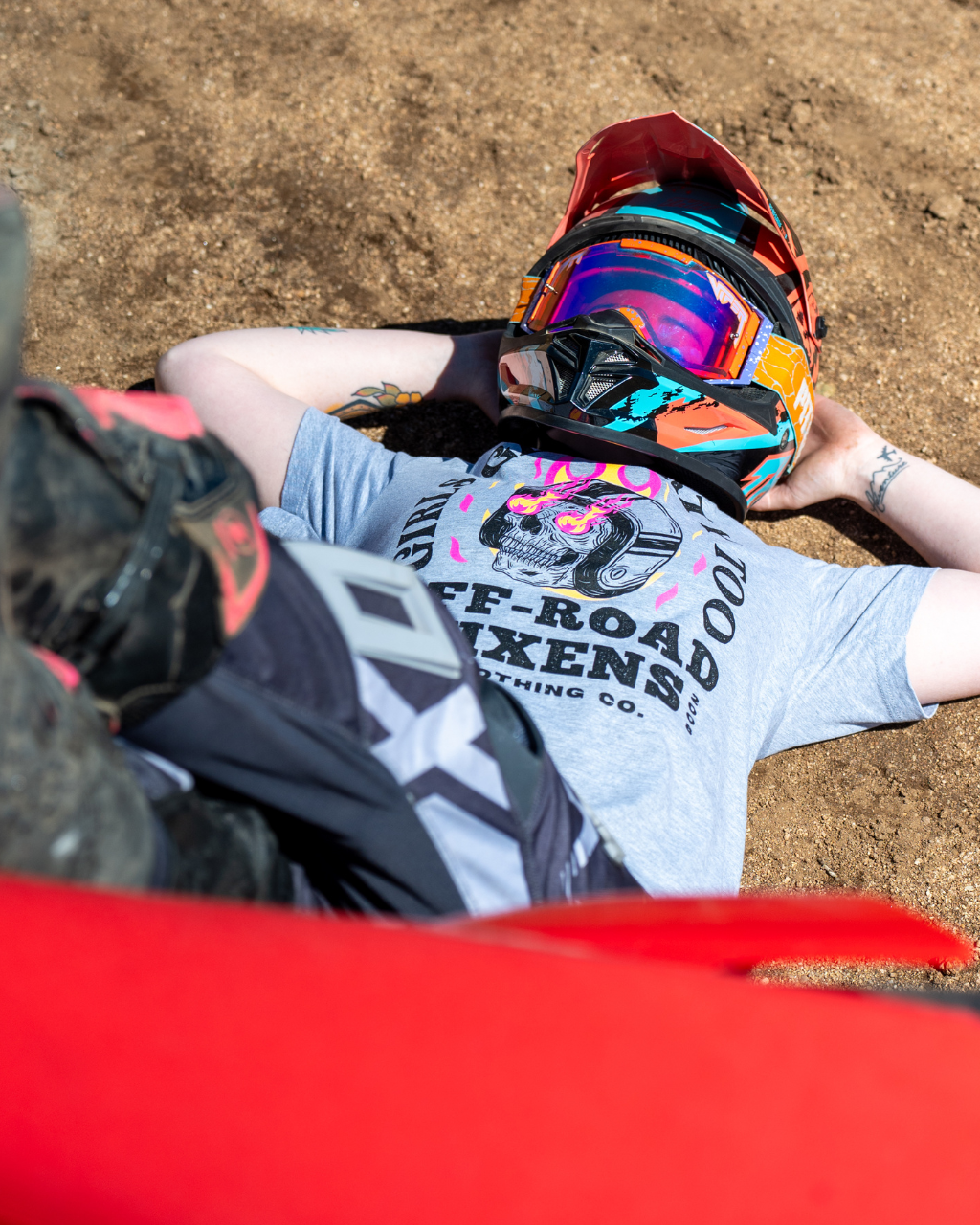 Photo of Moto Head Unisex Tee by OFF-ROAD VIXENS CLOTHING CO. - Premium Apparel & Accessories for UTVs / Side by Sides