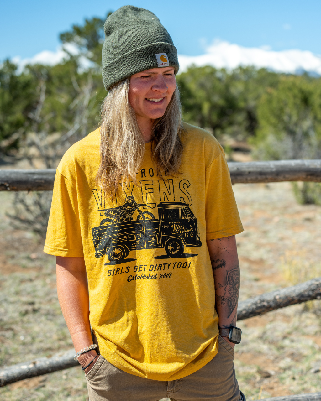Photo of Magic Bus Unisex Tee by OFF-ROAD VIXENS CLOTHING CO. - Premium Ladies Tees for UTVs / Side by Sides