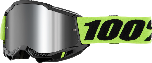 Photo of ACCURI 2 GOGGLE NEON YELLOW MIRROR SILVER LENS by 100-PERCENT - Premium Eyewear for UTVs / Side by Sides