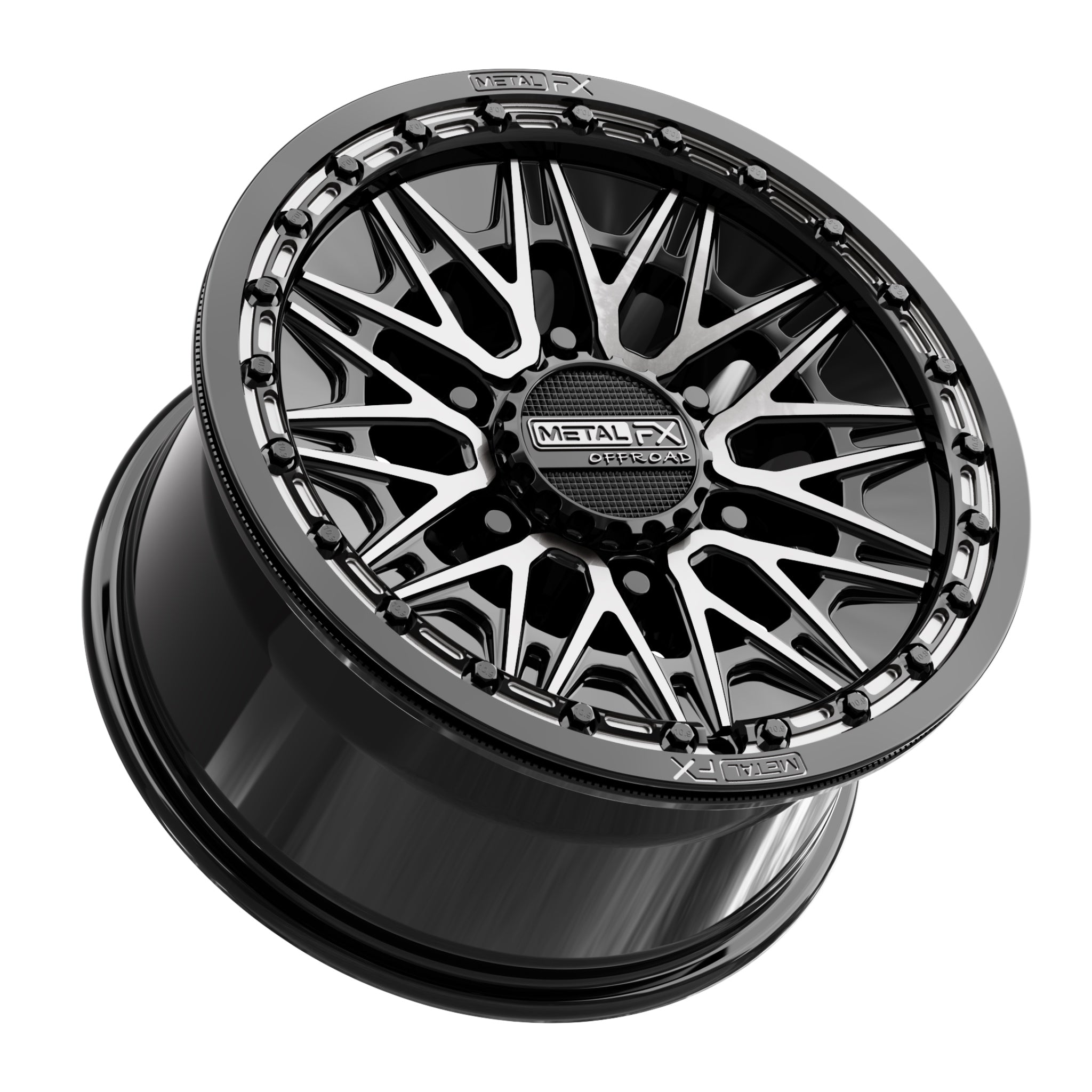 Alpha 6R Beadlock | Gloss Black DDT Face