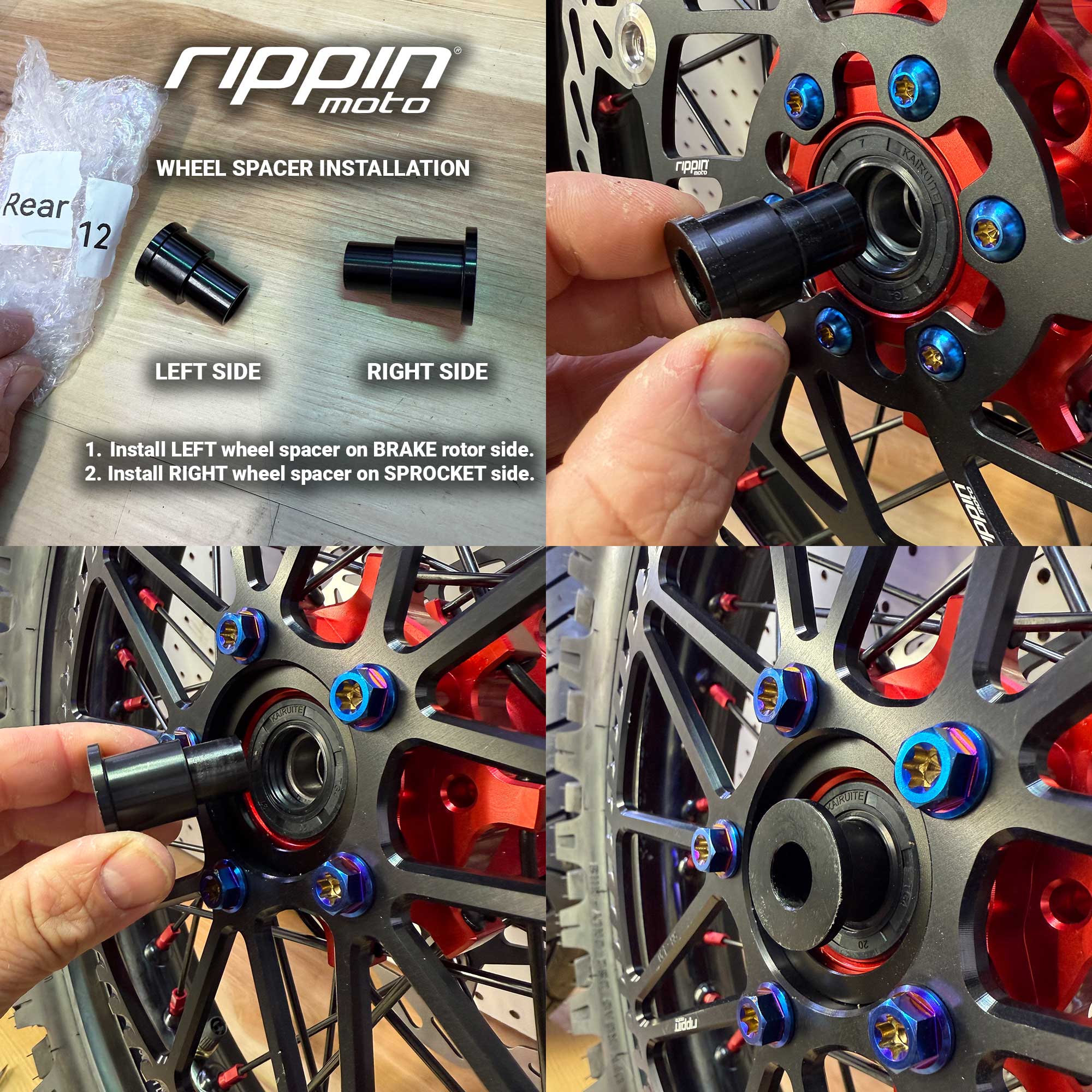Photo of 16" Blackline Rear Wheel (Off-Road) for Surron LBX & E-Ride PRO SS 2.0 by Rippin Moto - Premium Wheels for UTVs / Side by Sides