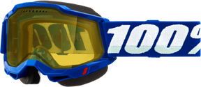 100% Accuri 2 Snowmobile Goggles - Blue Yellow Lens