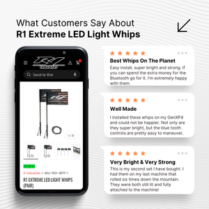 Bright LED Light Whips - R1 Industries - Lifetime Warranty