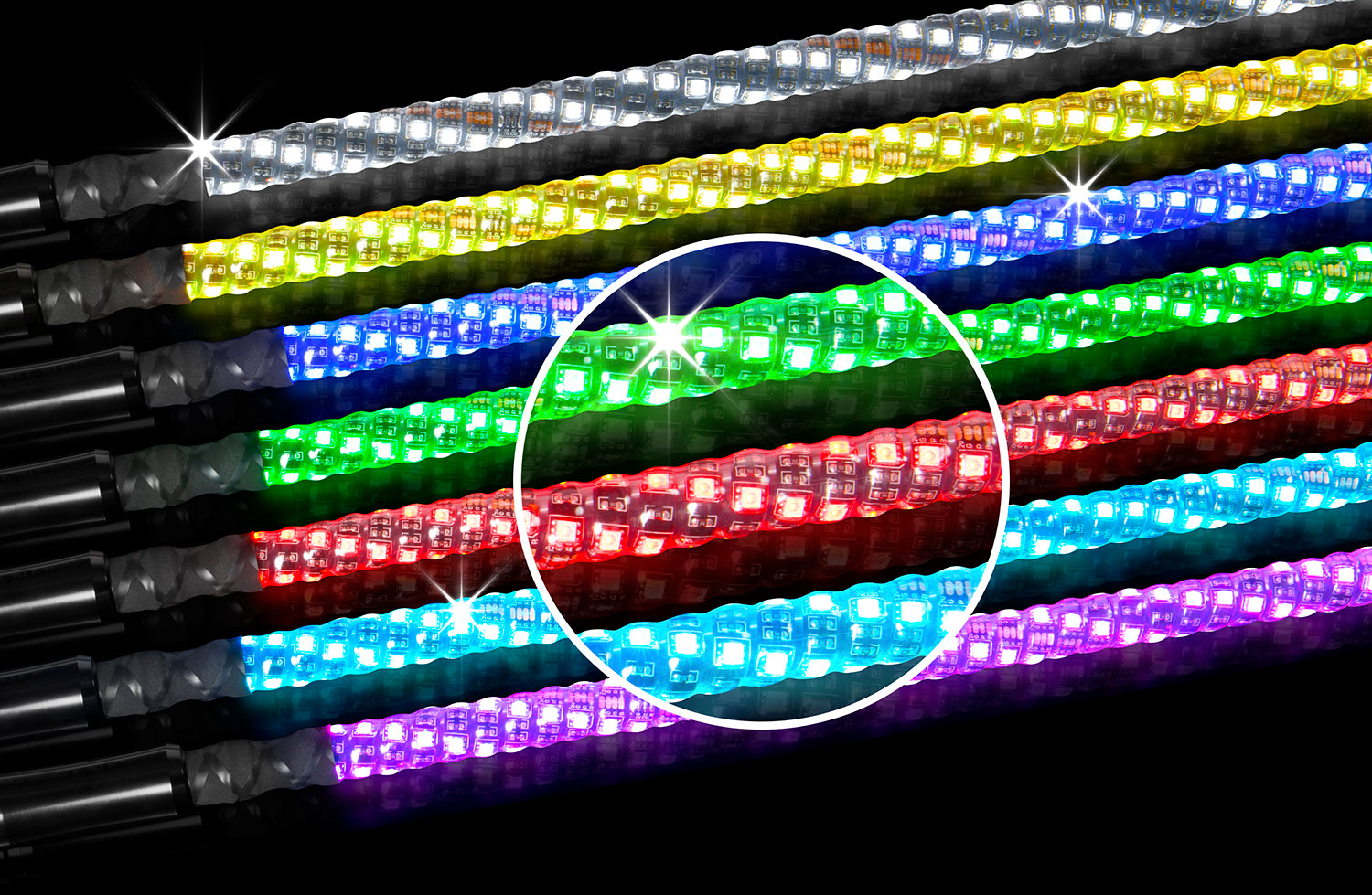 Photo of BOSS AUDIO 2' RGB LED WHIP FLAG by BOSS AUDIO - Premium Protective/Safety for UTVs / Side by Sides