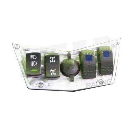 50 Caliber Racing 4-Switch Billet Aluminum Dash Panel for Polaris RZR