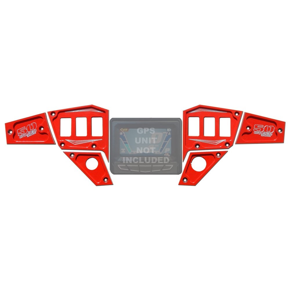 50 Caliber Racing RZR Dash Panel Digital GPS 6 Piece Kit