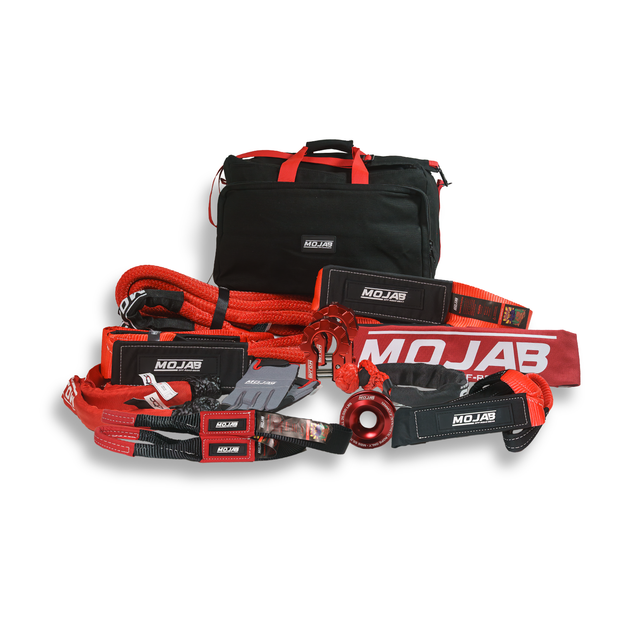 Photo of Extreme Recovery Kit (14 items + 9 storage bags + 4 Velcro tapes) *Lifetime Warranty by MOJAB OFFROAD - Premium Recovery Gear for UTVs / Side by Sides