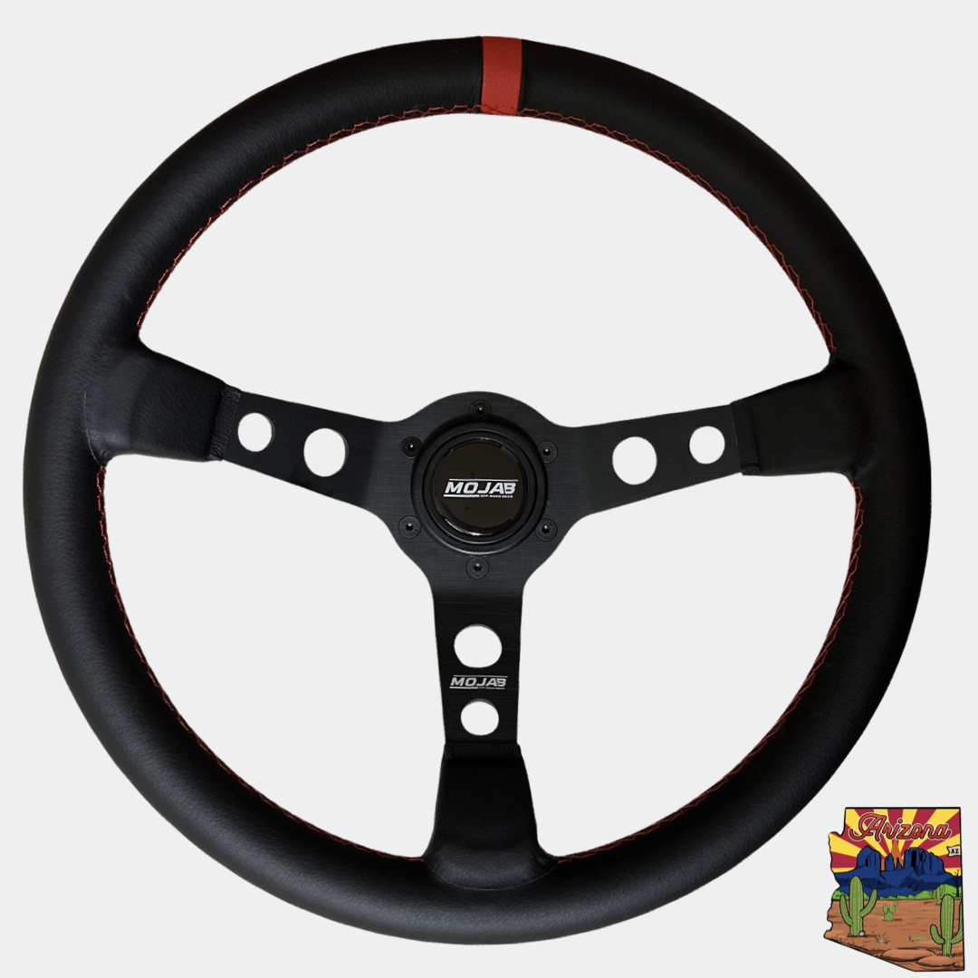 Photo of 13.5'' MOJAB Deep Dish Steering Wheel Leather or Suede by MOJAB OFFROAD - Premium for UTVs / Side by Sides