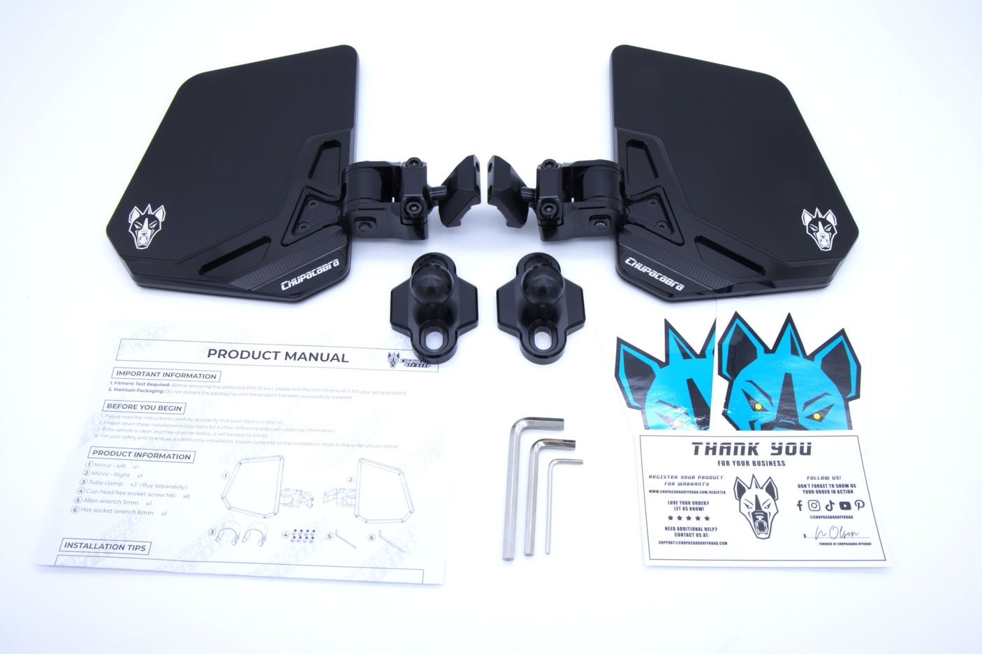 Cuero UTE Side Mirror - Wide Field of View + Adjustable Lighting (2024)