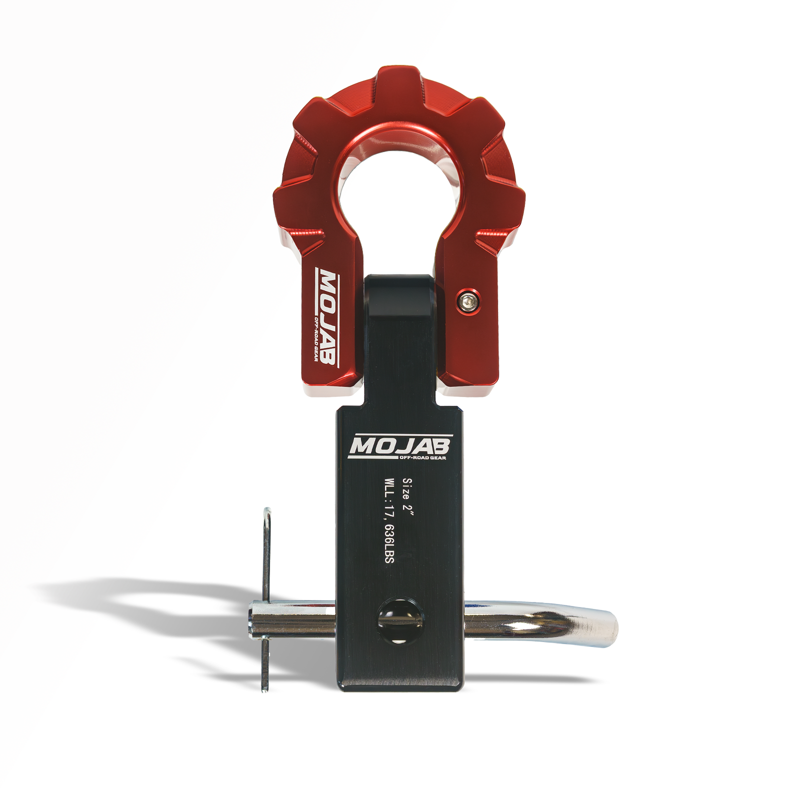 Photo of 2'' Aluminum Hitch Receiver with Aluminum D-Shackle 9T (Lifetime Warranty) by MOJAB OFFROAD - Premium for UTVs / Side by Sides