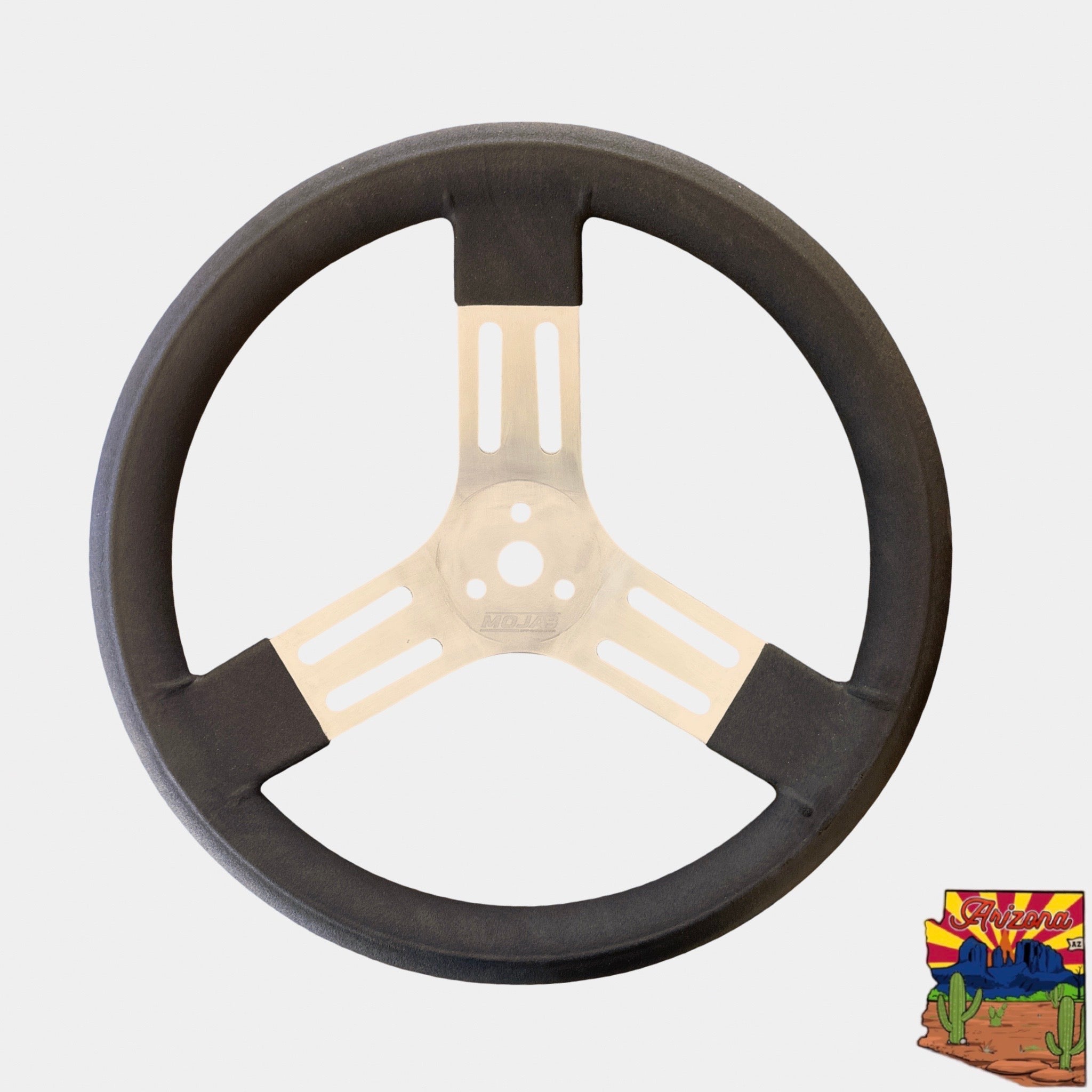 Photo of MOJAB 13" Aluminum Steering Wheel – 3-Bolt Pattern by MOJAB OFFROAD - Premium for UTVs / Side by Sides