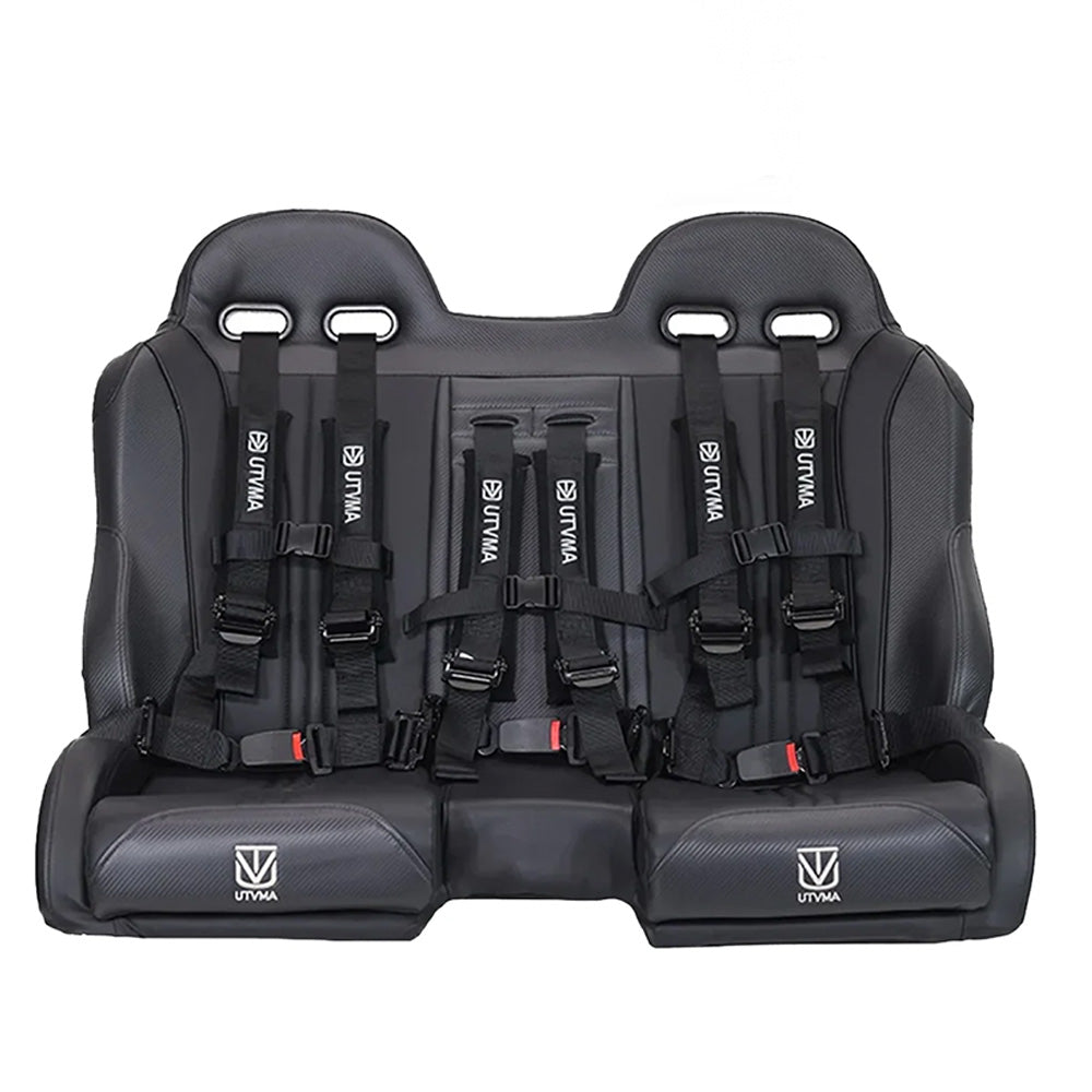 Photo of Maverick Sport Max Front Bench Seat With Harnesses (2019-2025) by UTV Mountain Accessories - Premium Seats & Accessories for UTVs / Side by Sides