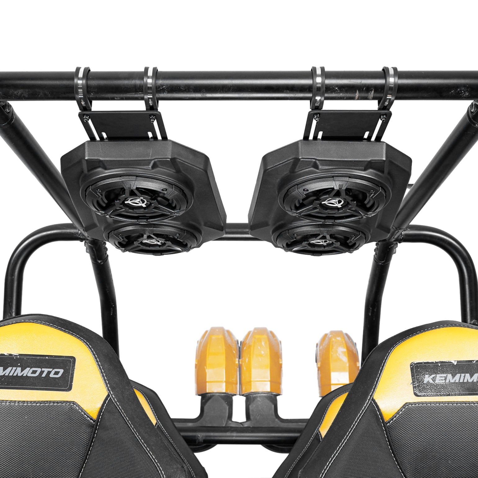 Photo of 6.5'' UTV Bluetooth Sound System Speakers for Can Am Maverick X3/ RZR w/ 1.625''-1.9'' Roll Bar by Kemimoto - Premium for UTVs / Side by Sides