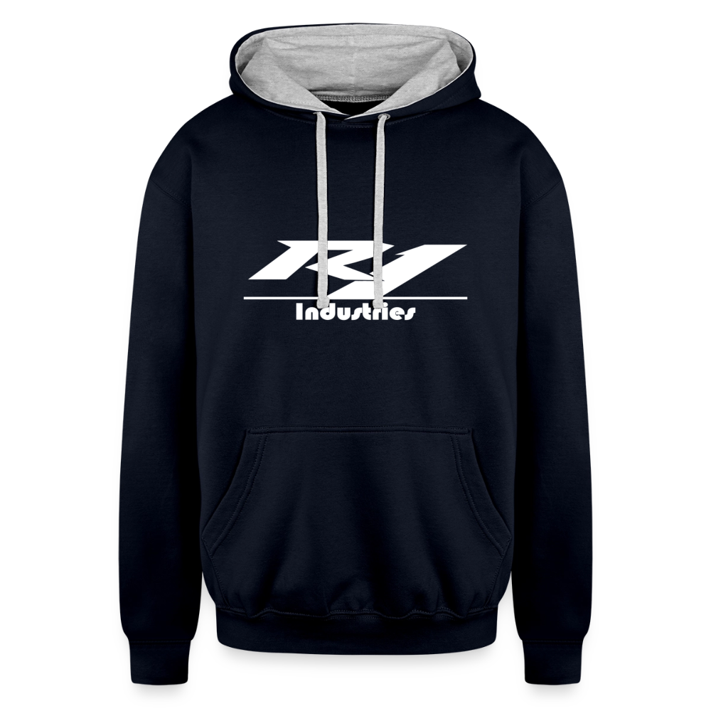 R1 Industries Contrast Hoodie - navy/heather gray