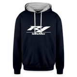 R1 Industries Contrast Hoodie - navy/heather gray