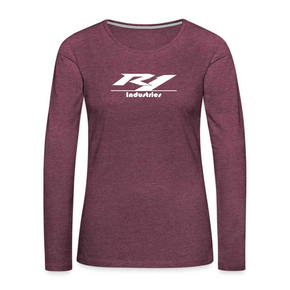 Women's Premium Long Sleeve T-Shirt - heather burgundy