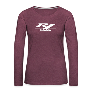 Women's Premium Long Sleeve T-Shirt - heather burgundy