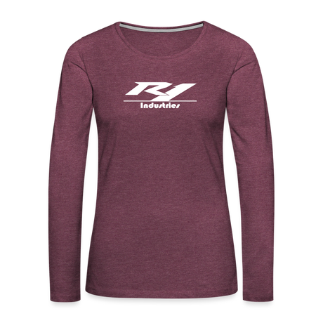 Women's Premium Long Sleeve T-Shirt - heather burgundy